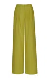 Andres Otalora Mucho Mucho Mid-rise Linen Wide-leg Pants