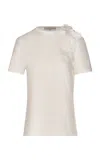 Andres Otalora Muchos Cantos Embellished Cotton T-shirt In Off-white