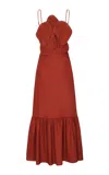 Andres Otalora Muy Caribeña Appliquéd Linen Gown