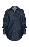 Andres Otalora Nos Hablan Tencel Blouse In Blue