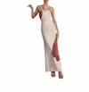 Andres Otalora Nosso Amor Strapless Linen-blend Maxi Dress In Multi