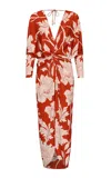 Andres Otalora Nuestro Presente Floral Jersey Maxi Dress In Red