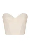 Andres Otalora Nuestros Lazos Cotton Bustier In White