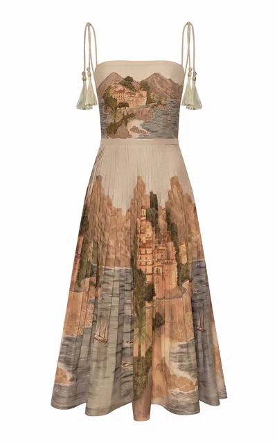 Andres Otalora Ocaso Vivo Cotton Midi Dress In Multi