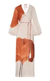 Andres Otalora Odisea Caribeña Tassel-detailed Linen Maxi Dress In Multi
