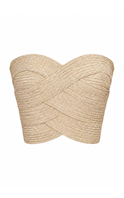 Andres Otalora Pasaje Secreto Crop Top In Neutral