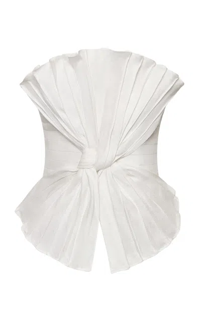 Andres Otalora Perfume De Verano Linen Top In White