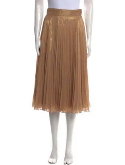Pre-owned Andres Otalora Pleated Accents Midi Length Skirt W/ Tags
