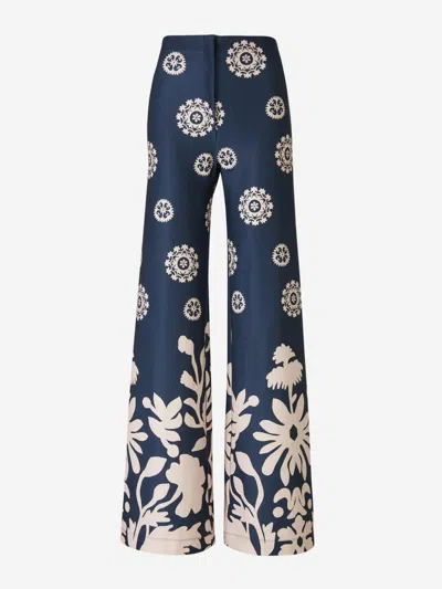 Andres Otalora Pola Trousers In Abstract Motif