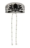 Andres Otalora Por Este Día Embroidered Wasit Belt In Black,white