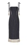 Andres Otalora Postales Embroidered Linen Midi Dress