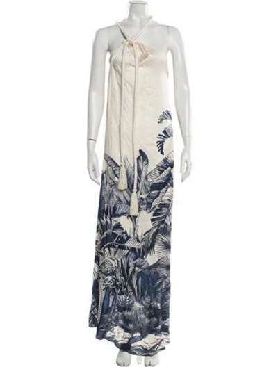 Pre-owned Andres Otalora Printed Long Dress In Multi