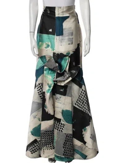 Pre-owned Andres Otalora Printed Long Skirt In Multi