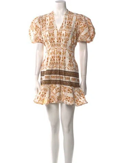 Pre-owned Andres Otalora Printed Mini Dress In Multi