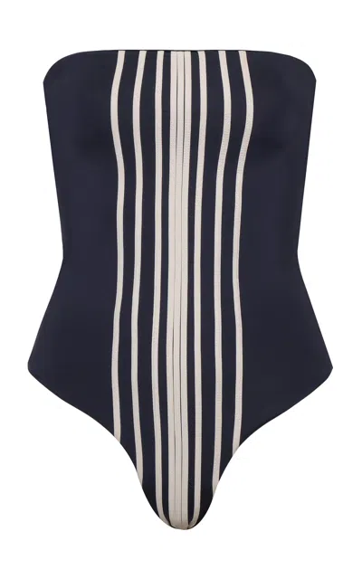 Andres Otalora Puerto Sereno One-piece Swimsuit In Blue