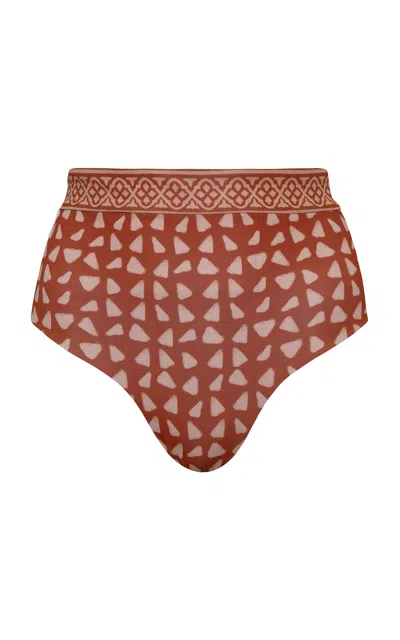 Andres Otalora Pura Calma High-waisted Bikini Bottom In Multi