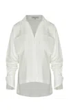 Andres Otalora Pura Vanidad Pocket-detailed Cotton Poplin Shirt In Off-white