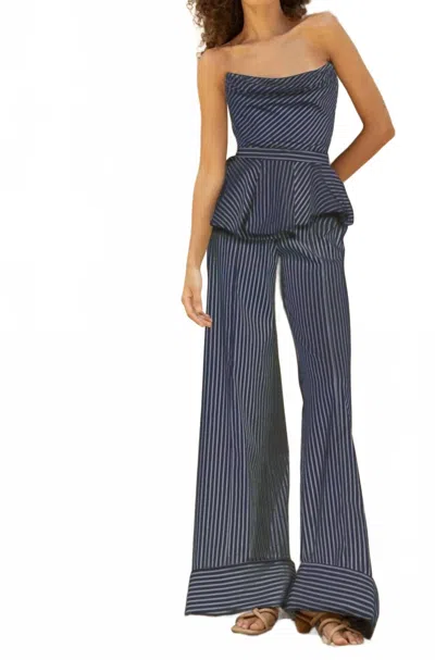 Andres Otalora Refugios Pant In Navy Stripe In Blue