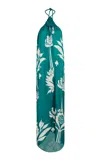 Andres Otalora Relatos Embellished Satin Halter Maxi Dress In Turquoise