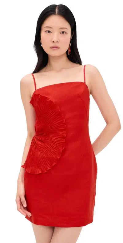 Andres Otalora Respiro Lento Dress Coral In Red