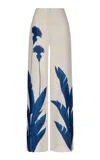 Andres Otalora Ritmica Printed Linen Wide-leg Pants