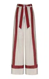 Andres Otalora Ritmo Noble Linen Pants In Red