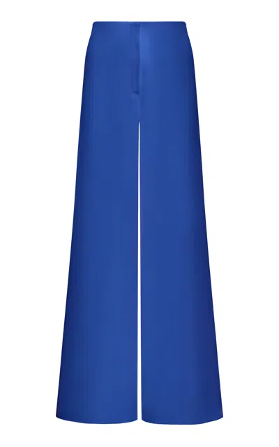 Andres Otalora Salmar Linen Wide-leg Pants In Blue