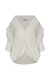 Andres Otalora Sanam Cotton Poplin Off-the-shoulder Top In White