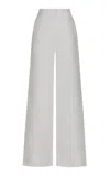 Andres Otalora Santos High-rise Linen Wide-leg Pants In White