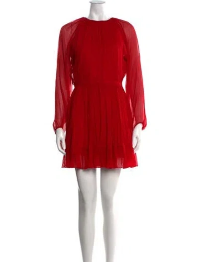 Pre-owned Andres Otalora Silk Mini Dress W/ Tags In Red