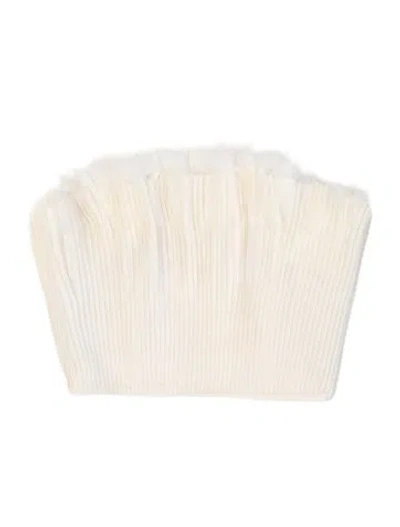 Pre-owned Andres Otalora Silk Strapless Top In Neutral