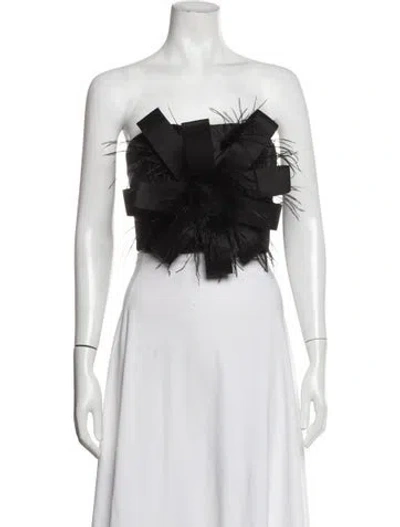 Pre-owned Andres Otalora Silk Strapless Top In White