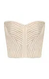 Andres Otalora Soñada Embroidered Linen Top In Brown