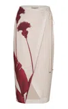 Andres Otalora Solera Caribe Printed Linen Midi Skirt