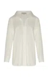 Andres Otalora Solo Un Dia Oversized Cotton Poplin Shirt In Off-white