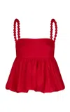 Andres Otalora Somos Dos Gathered Cotton-poplin Top