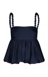 Andres Otalora Somos Dos Gathered Cotton-poplin Top
