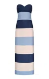Andres Otalora Sono Veri Striped Linen Maxi Dress In Multi