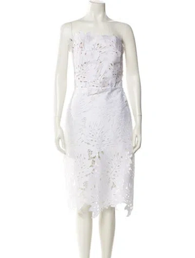 Pre-owned Andres Otalora Strapless Mini Dress In White
