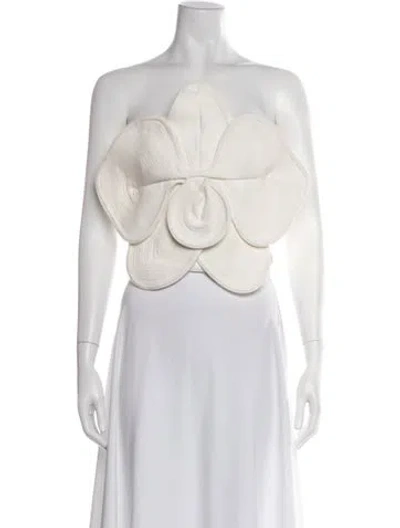 Pre-owned Andres Otalora Strapless Top In White