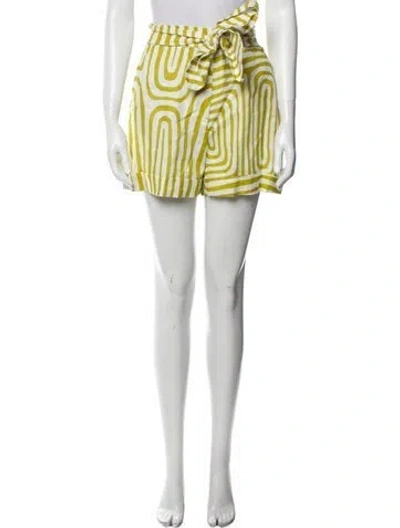 Pre-owned Andres Otalora Striped Mini Shorts W/ Tags In Green