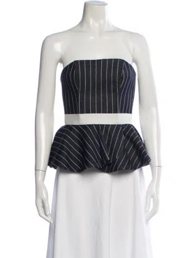 Pre-owned Andres Otalora Striped Strapless Top In Multicolor