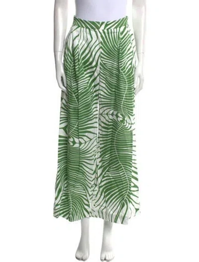 Pre-owned Andres Otalora Striped Wide Leg Pants W/ Tags In Green