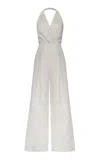 Andres Otalora Sueños De Ti Linen Belted Jumpsuit In White