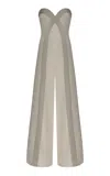 Andres Otalora Suspiro Placido Strapless Jumpsuit In Ivory