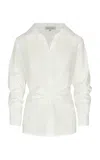 Andres Otalora Suspiros Twisted Cotton Poplin Shirt In Off-white