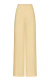 Andres Otalora Synde Wide-leg Linen Pants In Yellow