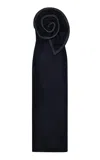 Andres Otalora Tactos Embroidered Maxi Dress In Navy