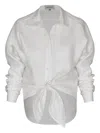 Andres Otalora Luz Envolvente Cotton Poplin Button-down In White