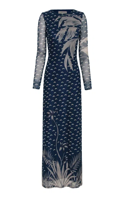 Andres Otalora Tiempo Suspendido Maxi Dress In Blue
